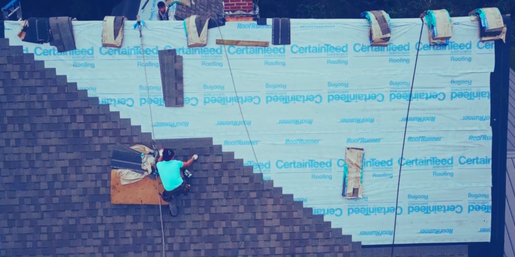 Local Roofer completing roof replacement